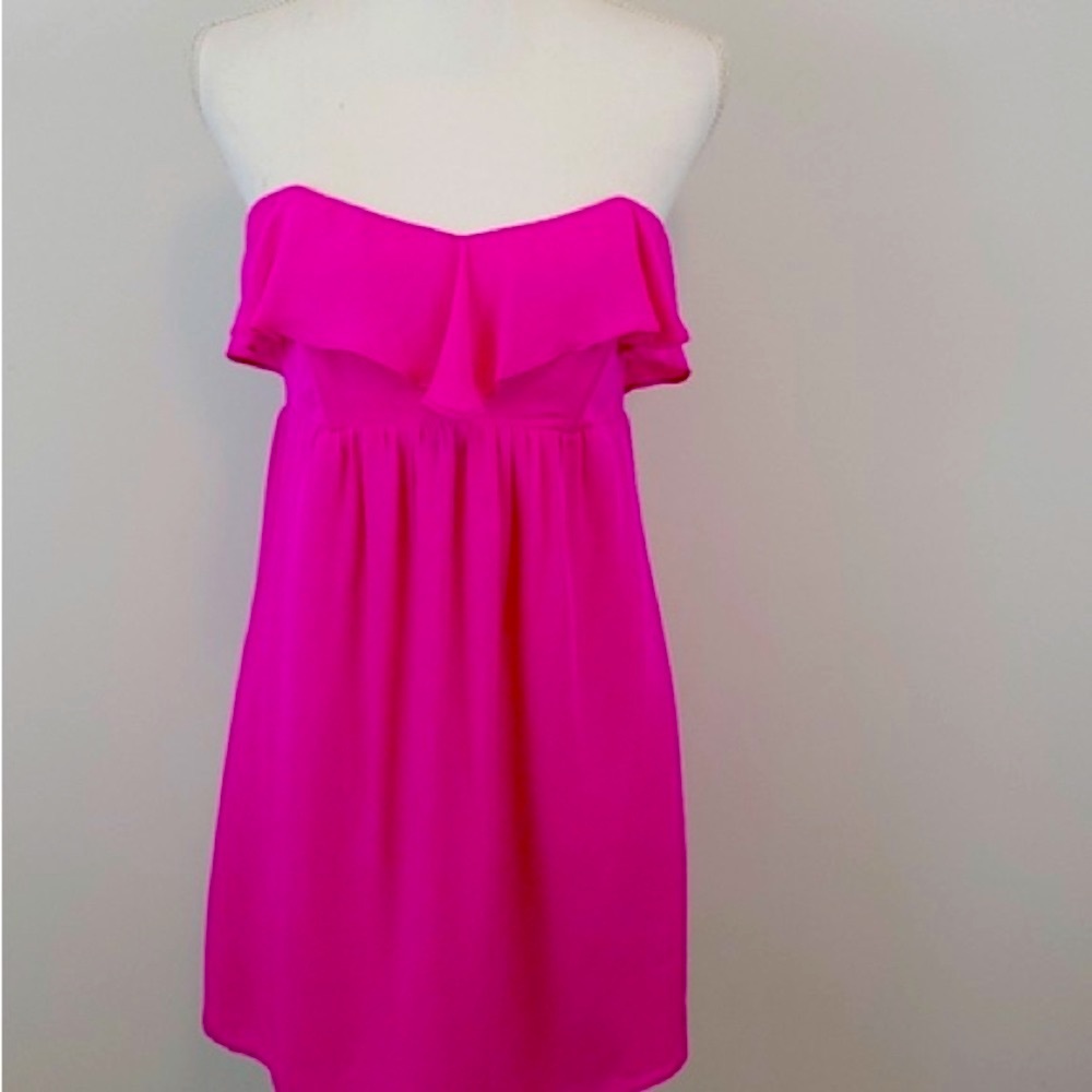 ALICE & TRIXIE Silk Hot Pink 100% Silk Mini Dress Size XS